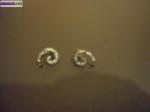 Paire de boucles d'oreilles brillantes en spirale - Miniature