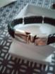 Bracelet en cuir tresse avec fermoir sécurité  - Miniature