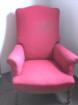 Fauteuil tissu rouge - Miniature